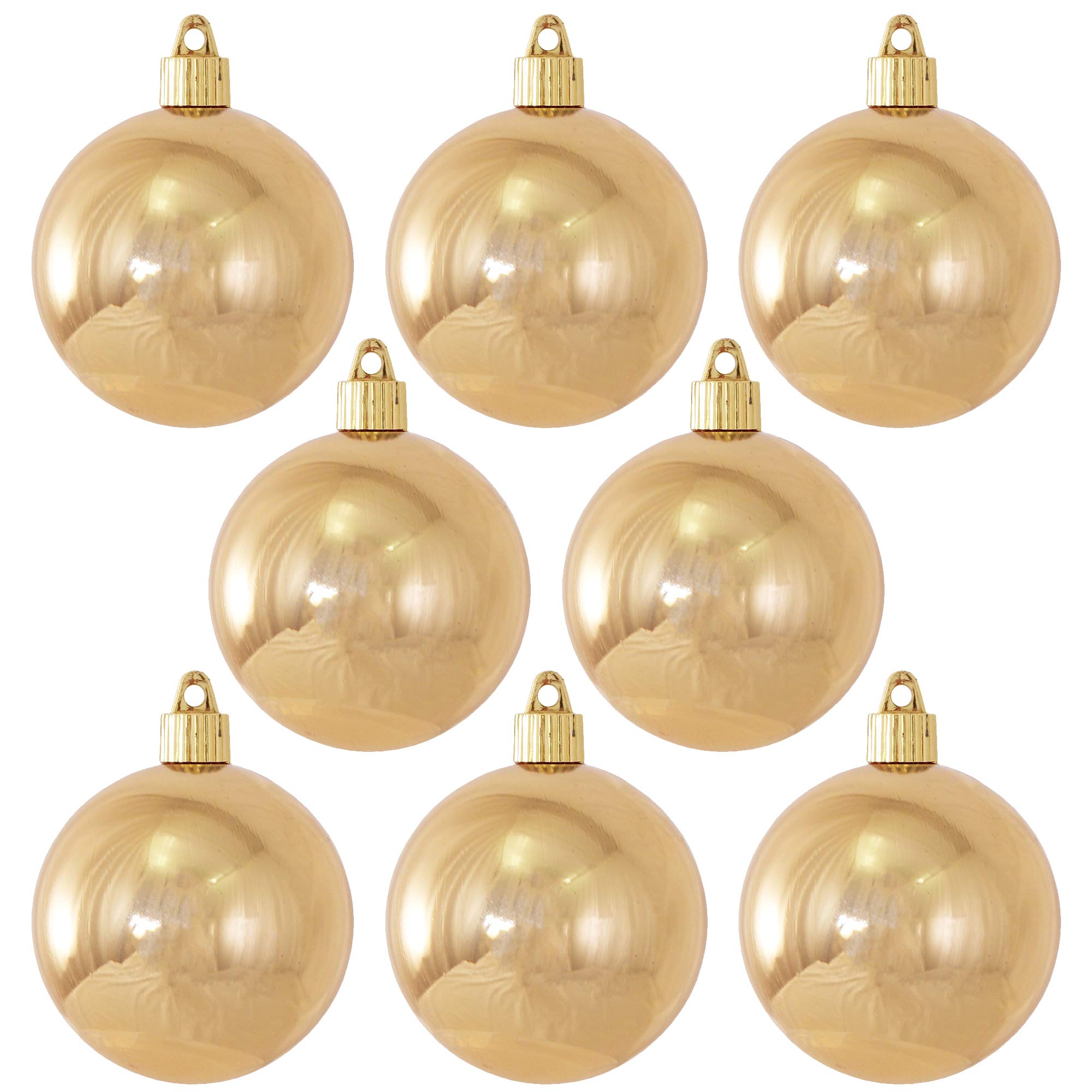 4 Clear Rust Gold Ball Large Glass Ornament