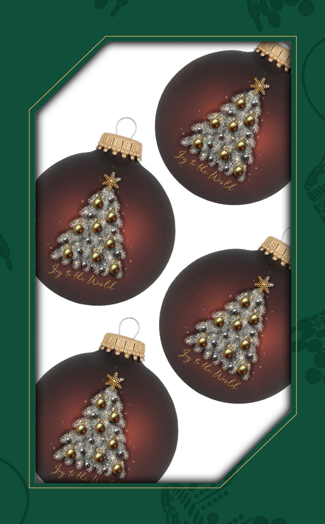 Glass Christmas Tree Ornaments - 67mm/2.625 [4 Pieces] Decorated Ball –  Christmas by Krebs