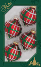 Large Plaid Ornament Balls