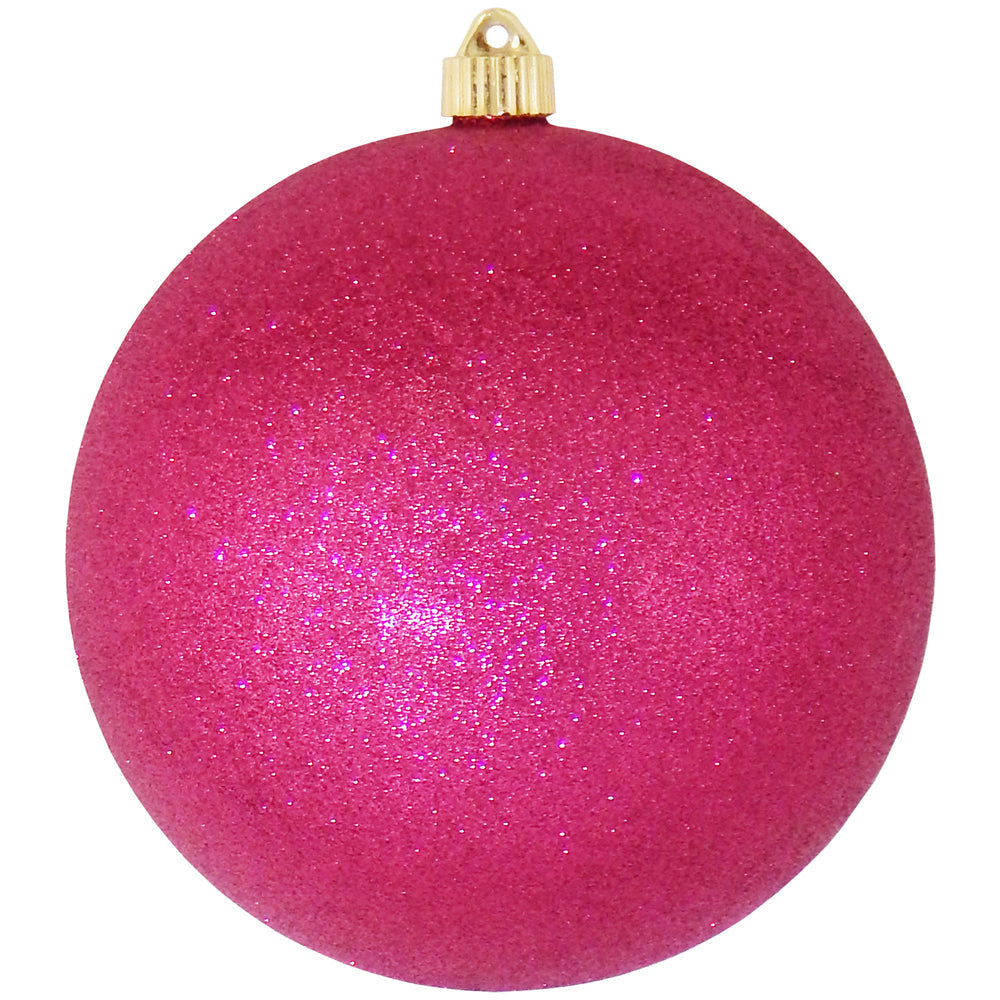 7 Hot Pink Glitter Light Bulb Ornament - Decorator's Warehouse