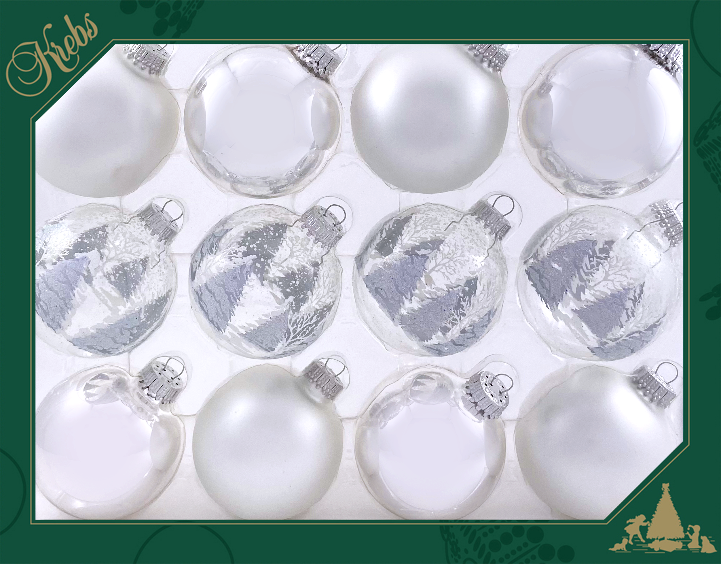 Glass Christmas Tree Ornaments - 67mm/2.63 Designer Balls from Christ –  Christmas by Krebs