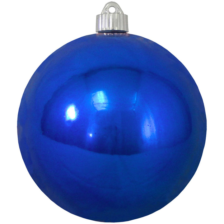 Christmas By Krebs 6" (150mm) Shiny Azure Blue [2 Pieces] Solid Commercial Grade Indoor and Outdoor Shatterproof Plastic, UV and Water Resistant Ball Ornament Decorations