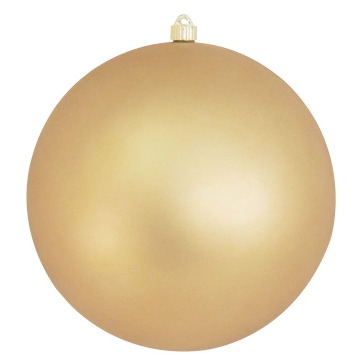 Christmas By Krebs 12" (300mm) Velvet Gold Dust [1 Piece] Solid Commercial Grade Indoor and Outdoor Shatterproof Plastic, UV and Water Resistant Ball Ornament Decorations