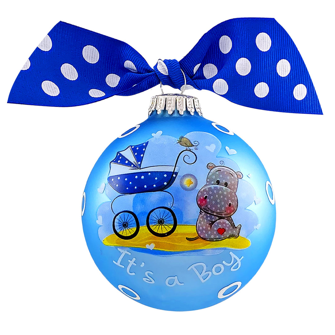 3 1/4" Personalized Giftable Glass Ball Ornament with Baby's 1st Koala/Moon