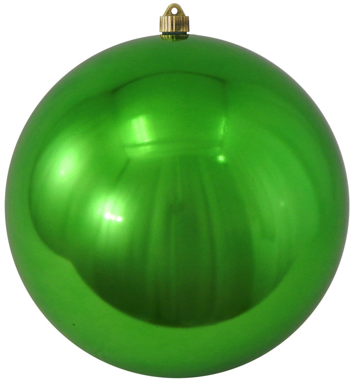 Christmas By Krebs 10" (250mm) Shiny Limeade Green [1 Piece] Solid Commercial Grade Indoor and Outdoor Shatterproof Plastic, UV and Water Resistant Ball Ornament Decorations