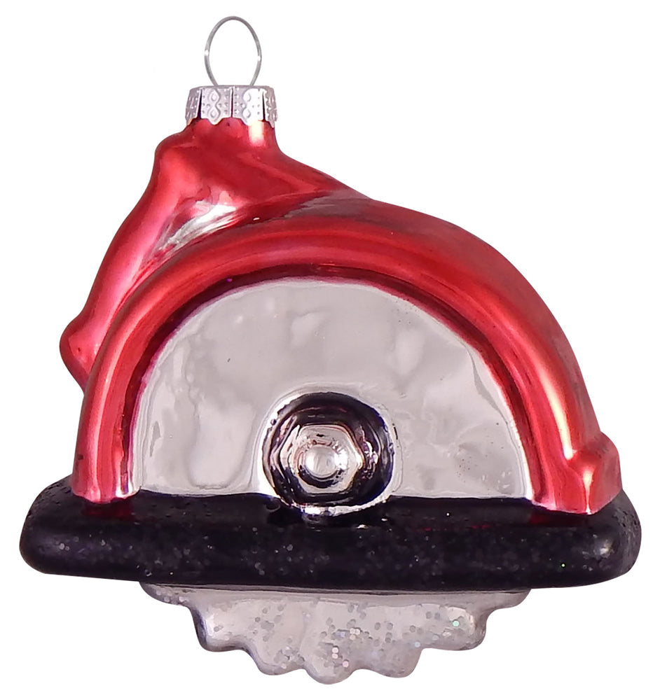 3 1/2" Circular Saw Glass Figurine Ornament