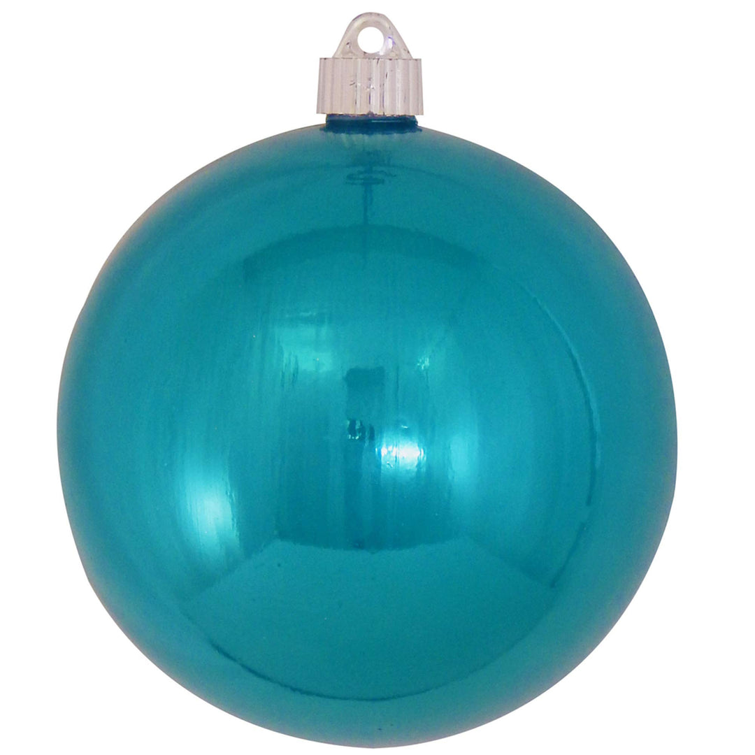 Christmas By Krebs 6" (150mm) Shiny Tropical Blue [2 Pieces] Solid Commercial Grade Indoor and Outdoor Shatterproof Plastic, UV and Water Resistant Ball Ornament Decorations