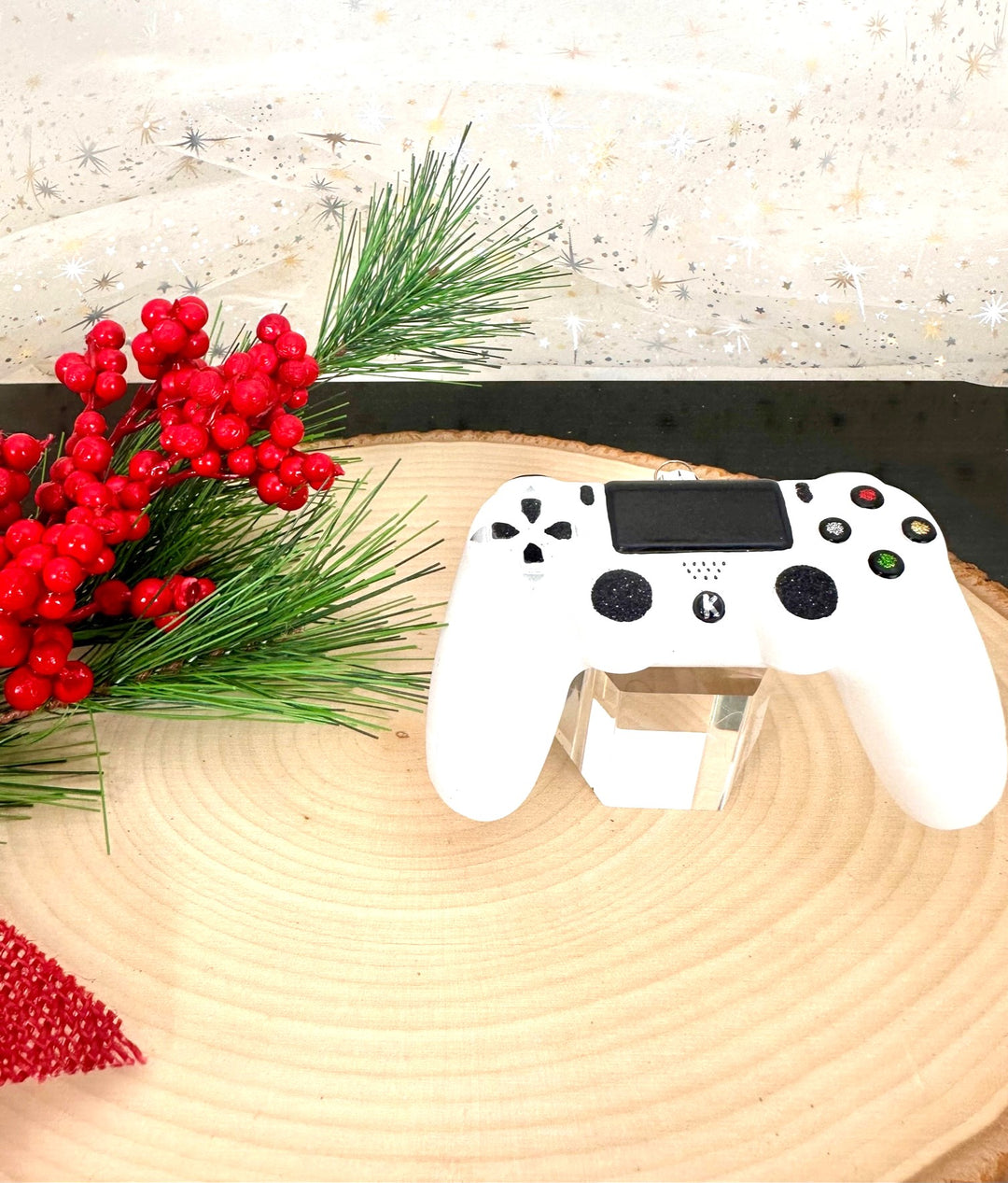 White Video Game Controller Figurine Ornaments