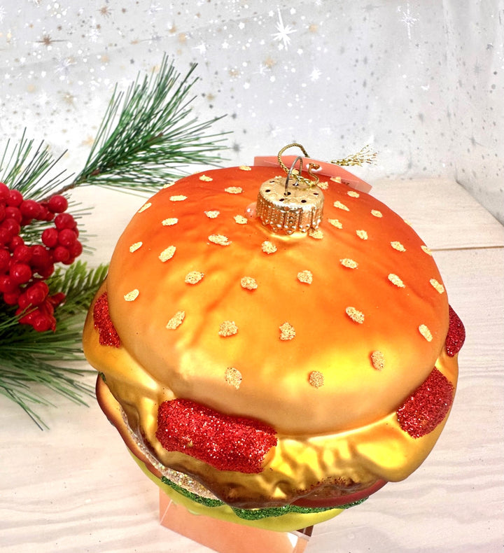 Christmas By Krebs Blown Glass  Collectible Tree Ornaments (3.75" Hamburger)