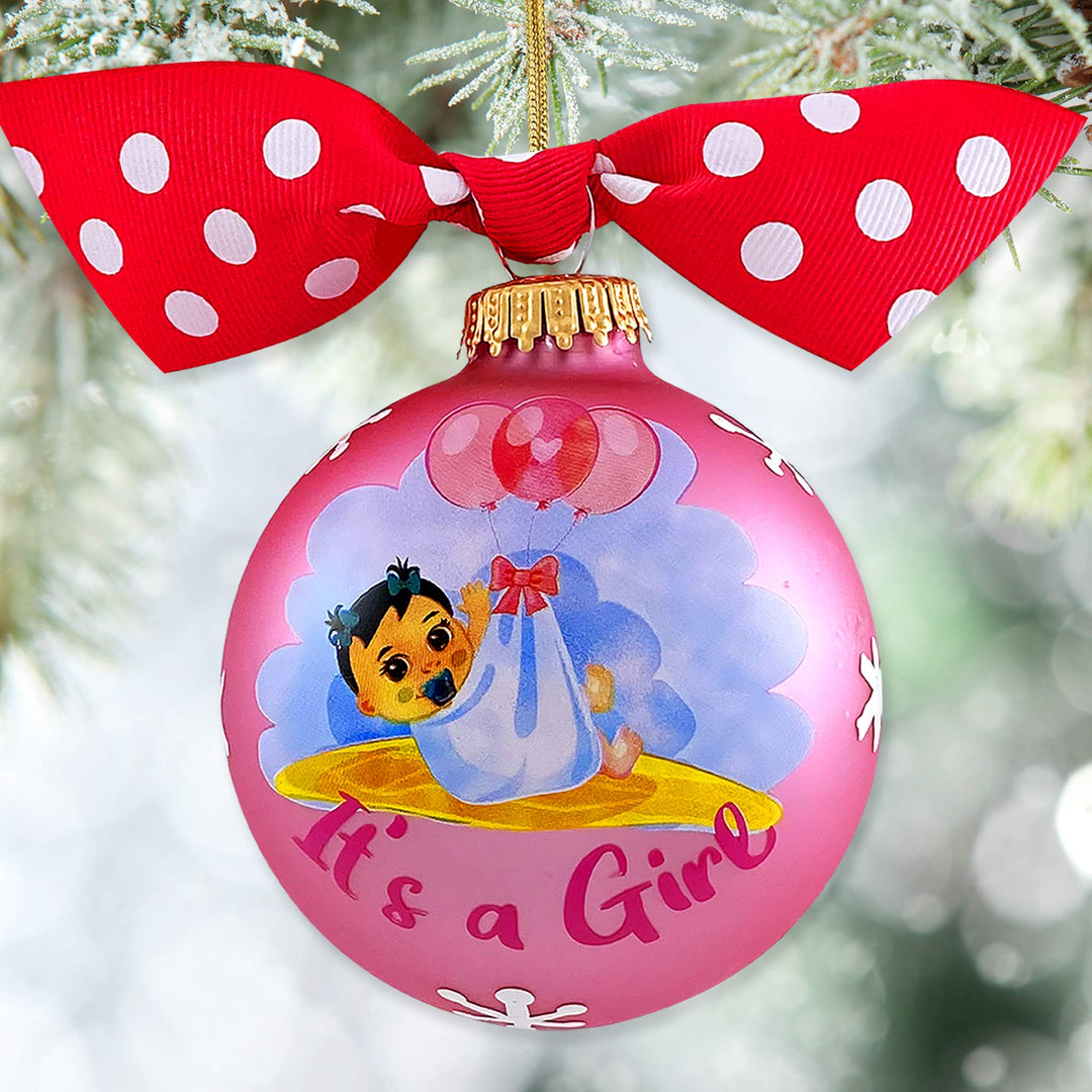 3 1/4" Personalized Giftable Glass Ball Ornament with Baby's 1st Koala/Moon