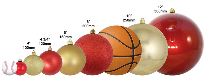 Christmas By Krebs 10" (250mm) Shiny Gilded Gold [1 Piece] Solid Commercial Grade Indoor and Outdoor Shatterproof Plastic, UV and Water Resistant Ball Ornament Decorations