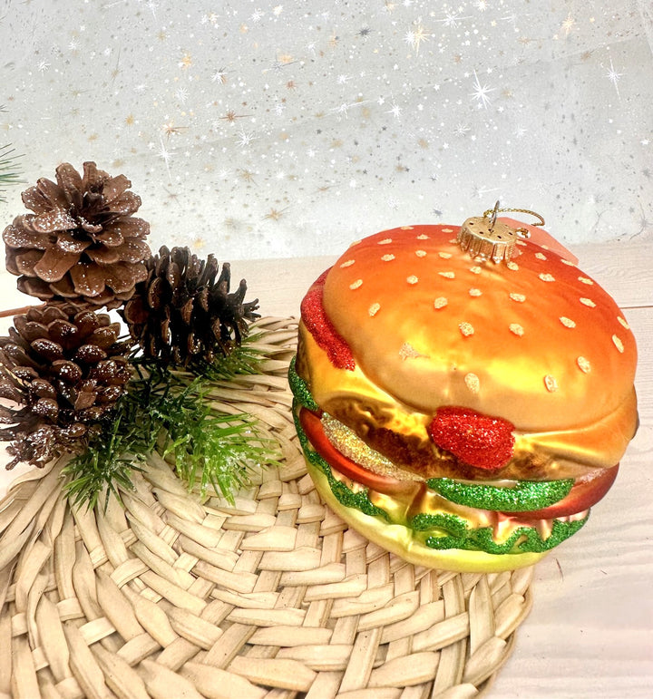 Christmas By Krebs Blown Glass  Collectible Tree Ornaments (3.75" Hamburger)