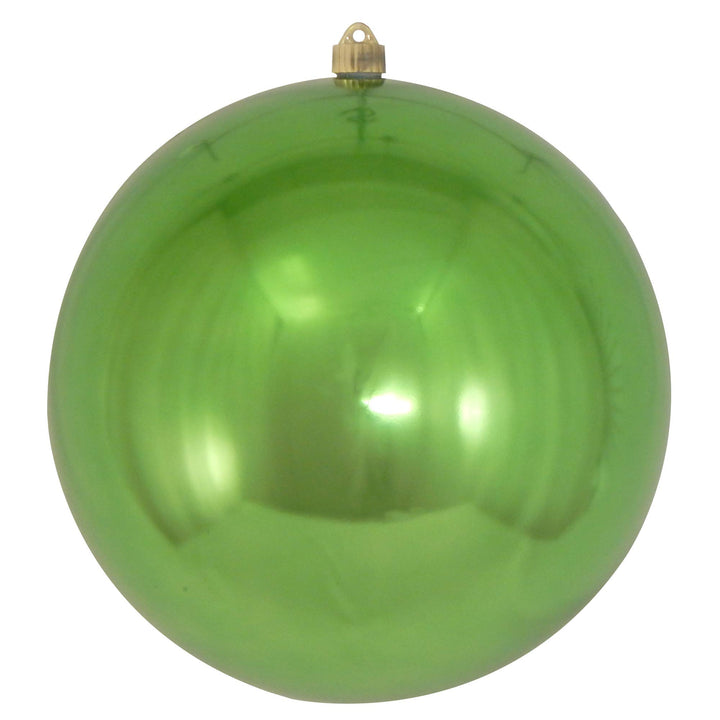 Christmas By Krebs 12" (300mm) Shiny Limeade Green [1 Piece] Solid Commercial Grade Indoor and Outdoor Shatterproof Plastic, UV and Water Resistant Ball Ornament Decorations