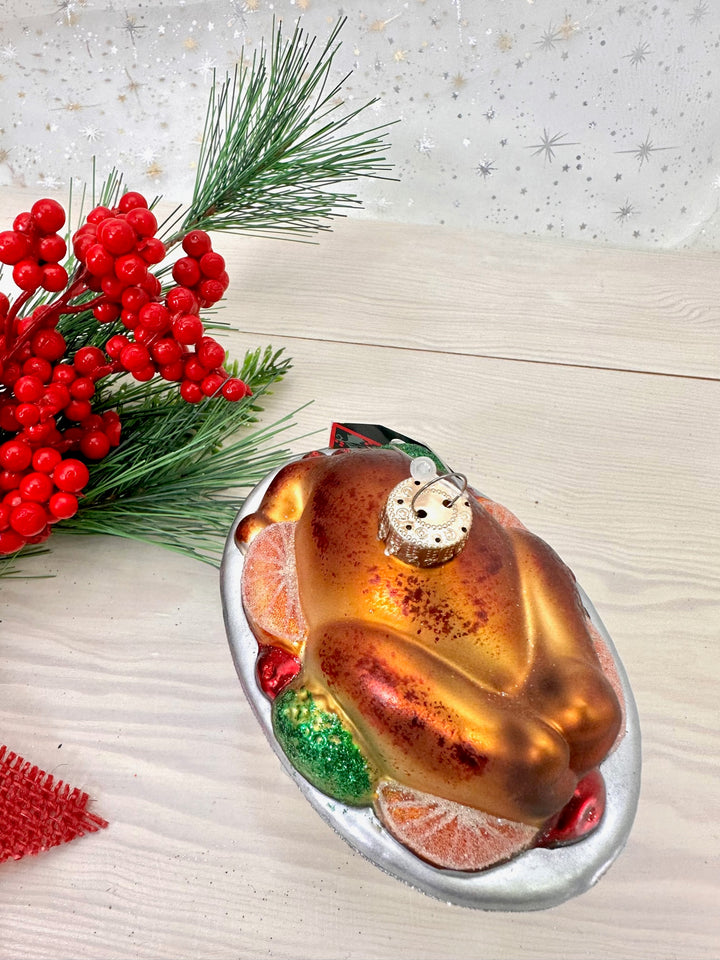 Christmas By Krebs Blown Glass  Collectible Tree Ornaments (4" Thanksgiving Turkey)