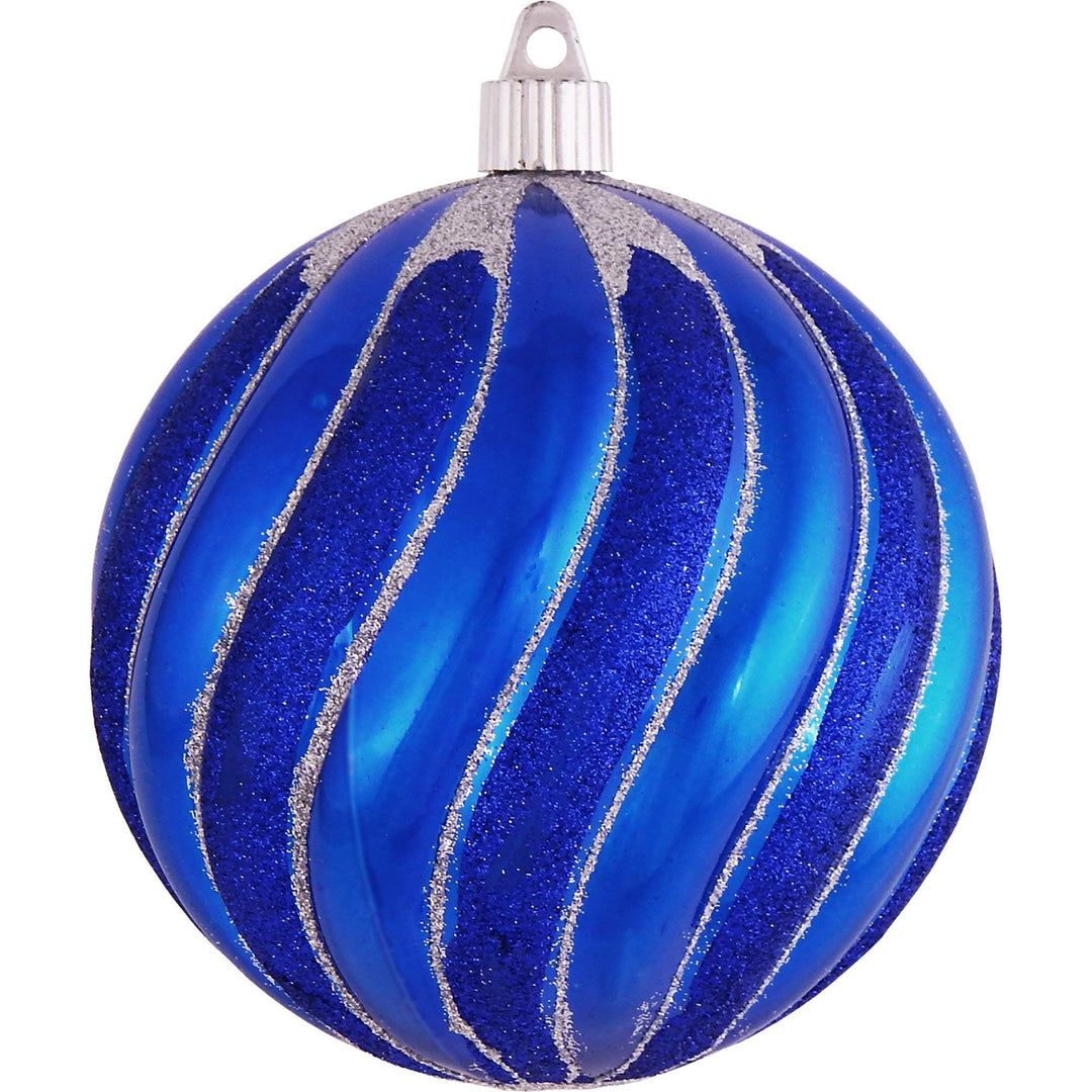 [4 Pack] 4 3/4" (120mm) Decorated Shatterproof Ball Ornaments