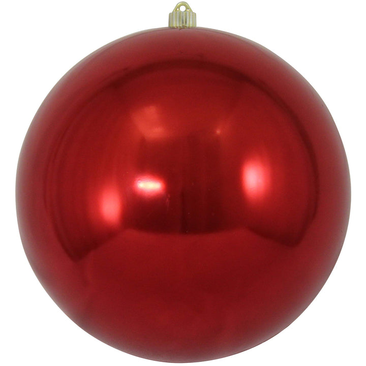 Christmas By Krebs 12" (300mm) Shiny Sonic Red [1 Piece] Solid Commercial Grade Indoor and Outdoor Shatterproof Plastic, UV and Water Resistant Ball Ornament Decorations