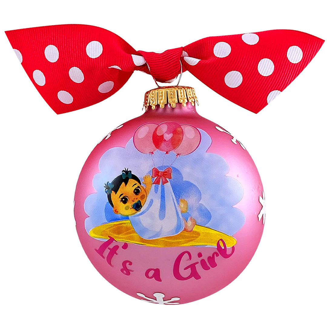 3 1/4" Personalized Giftable Glass Ball Ornament with Baby's 1st Koala/Moon