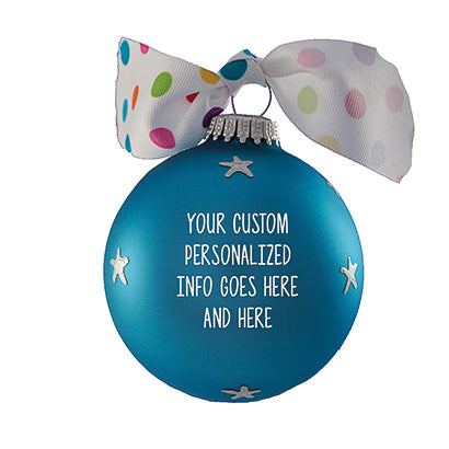 3 1/4" Personalized Giftable Glass Ball Ornament with Baby's 1st Koala/Moon