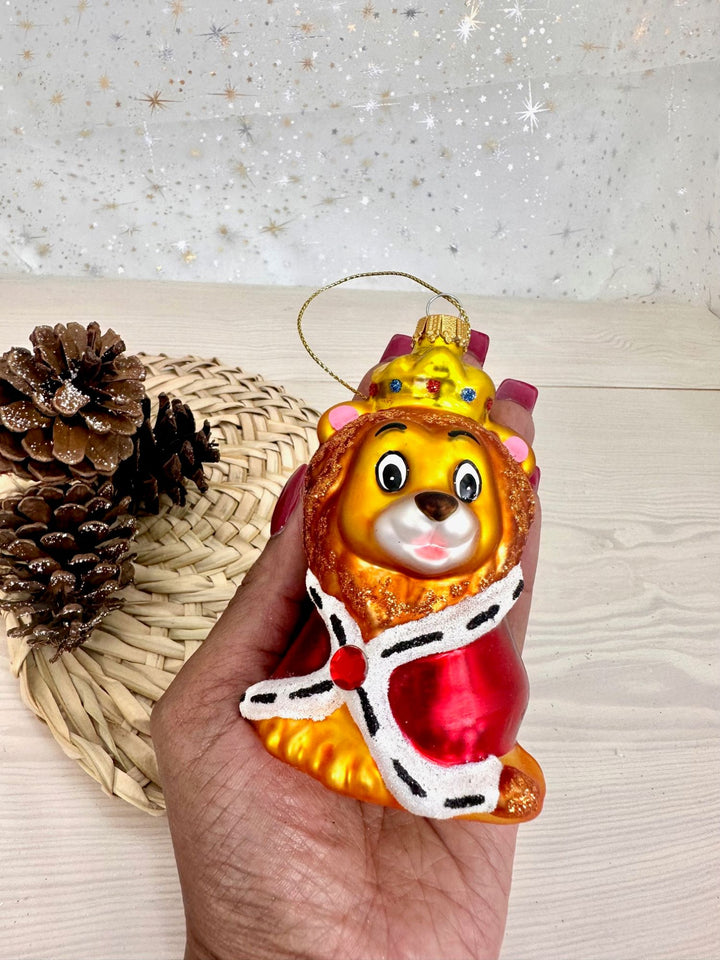 Christmas By Krebs Blown Glass  Collectible Tree Ornaments  (4 1/4" Lion King)