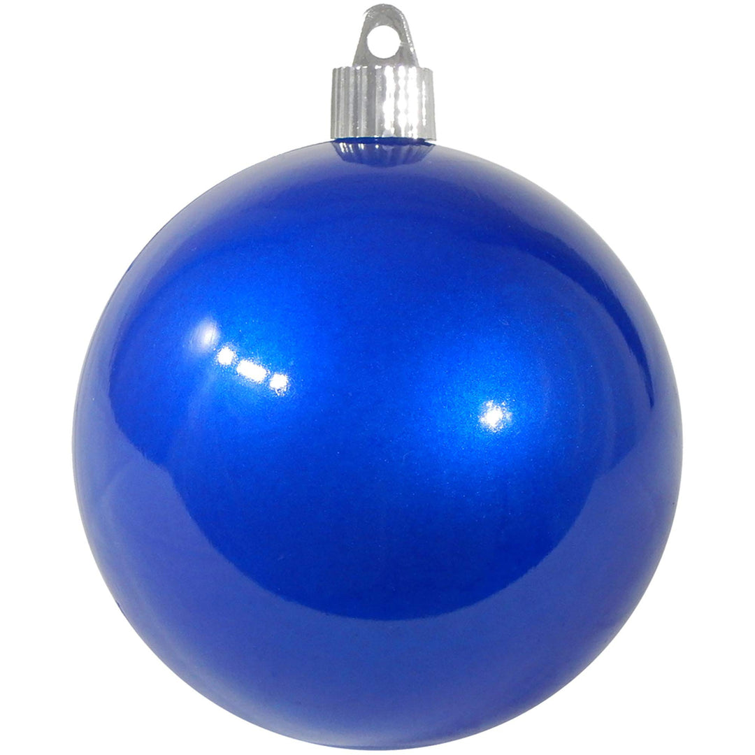 Christmas By Krebs 4" (100mm) Candy Blue [4 Pieces] Solid Commercial Grade Indoor and Outdoor Shatterproof Plastic, UV and Water Resistant Ball Ornament Decorations