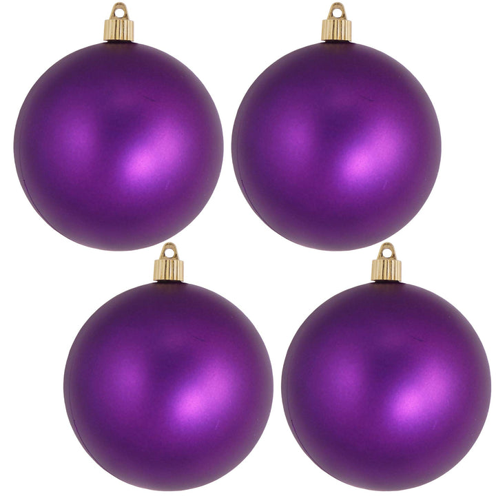 Christmas By Krebs Ornament, Large Commercial Grade Indoor and Outdoor Shatterproof Plastic, UV and Water Resistant Ball Ornament Decorations (Velvet Diva Purple, 4 3/4 inch (120mm))