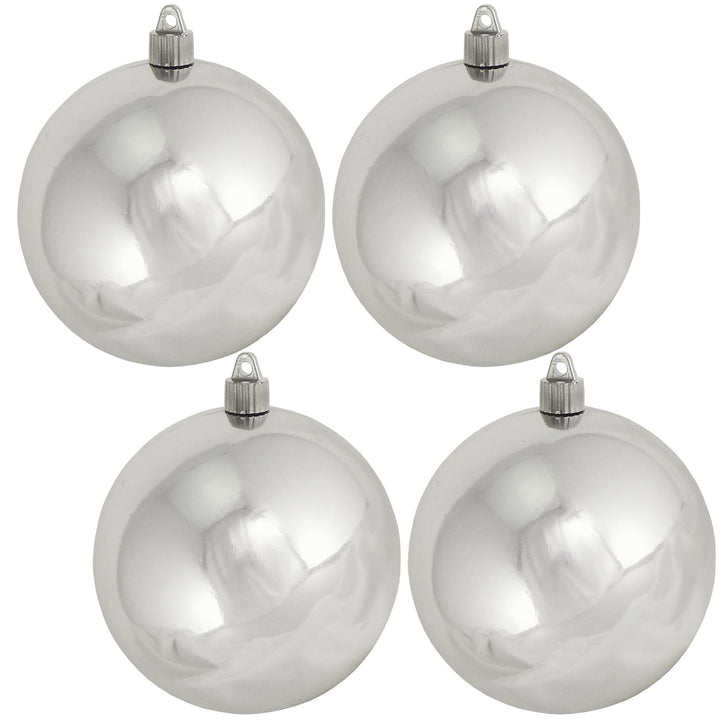 [4 Pack] 4 3/4" (120mm) Shiny Finish Commercial Grade Shatterproof Ball Ornaments