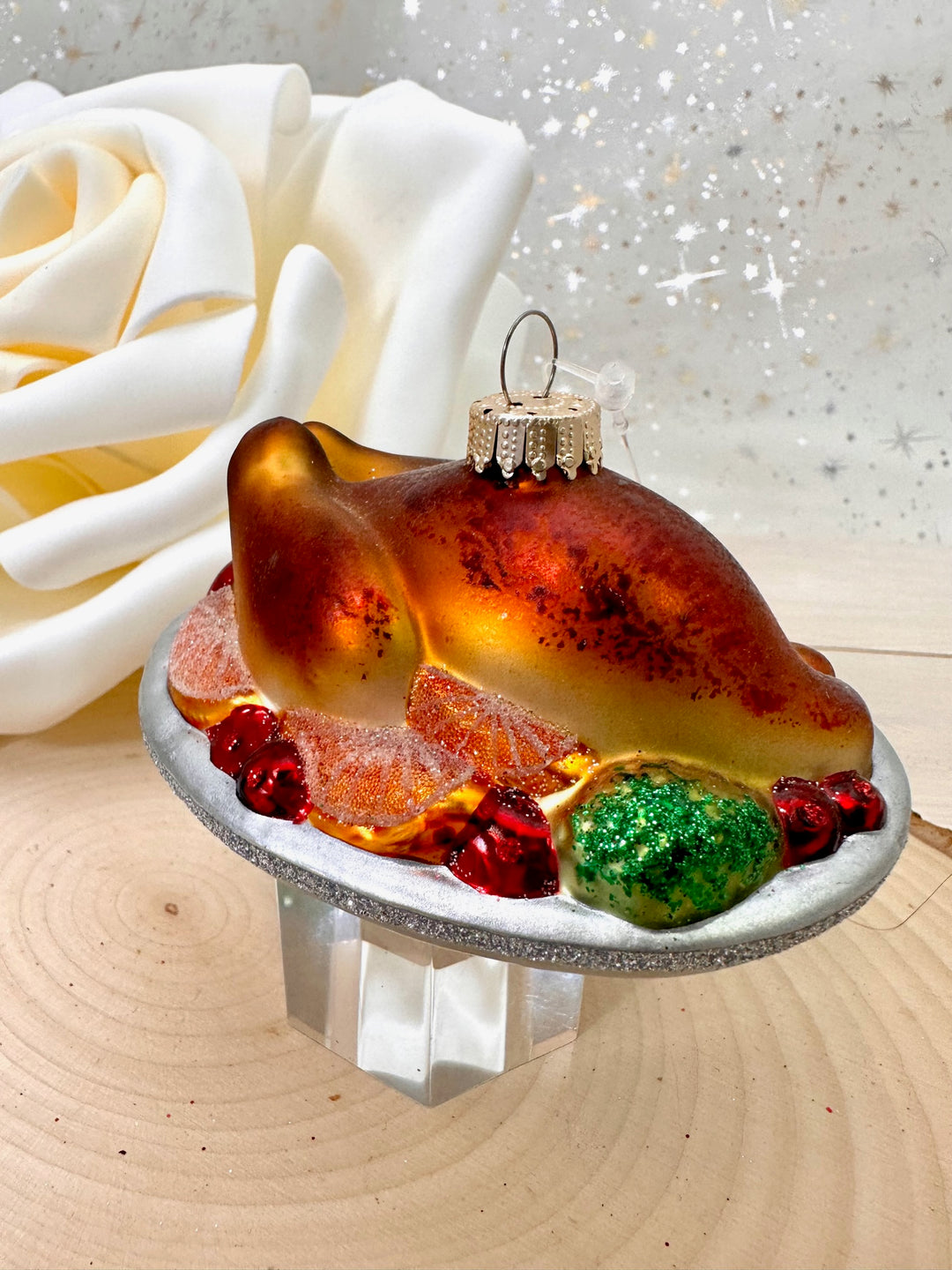 Christmas By Krebs Blown Glass  Collectible Tree Ornaments (4" Thanksgiving Turkey)