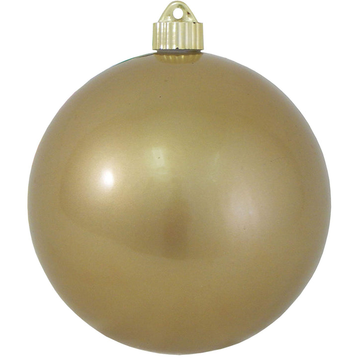 Christmas By Krebs 6" (150mm) Candy Gold [2 Pieces] Solid Commercial Grade Indoor and Outdoor Shatterproof Plastic, UV and Water Resistant Ball Ornament Decorations