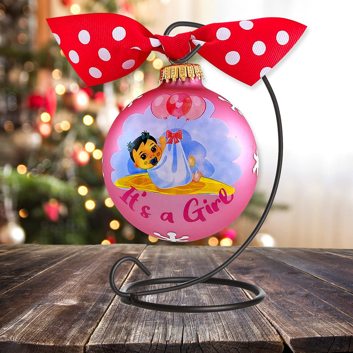 3 1/4" Personalized Giftable Glass Ball Ornament with Baby's 1st Koala/Moon