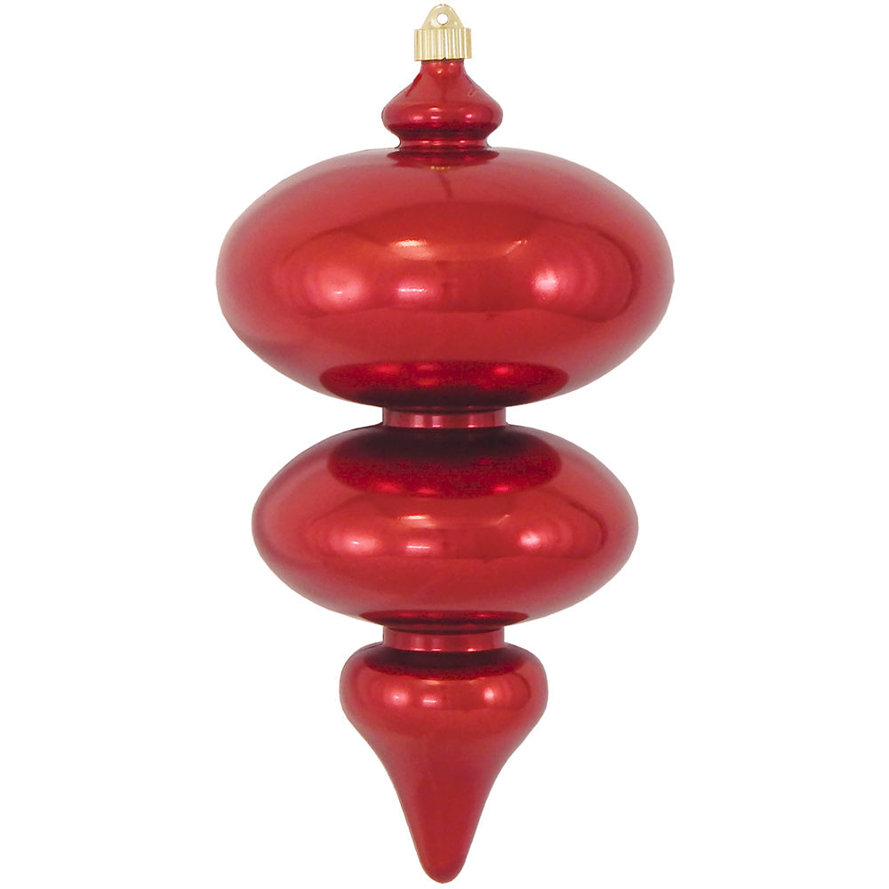 Christmas By Krebs Shattererproof Plastic Finial Ornament (Sonic Red, 15 inch (380mm))