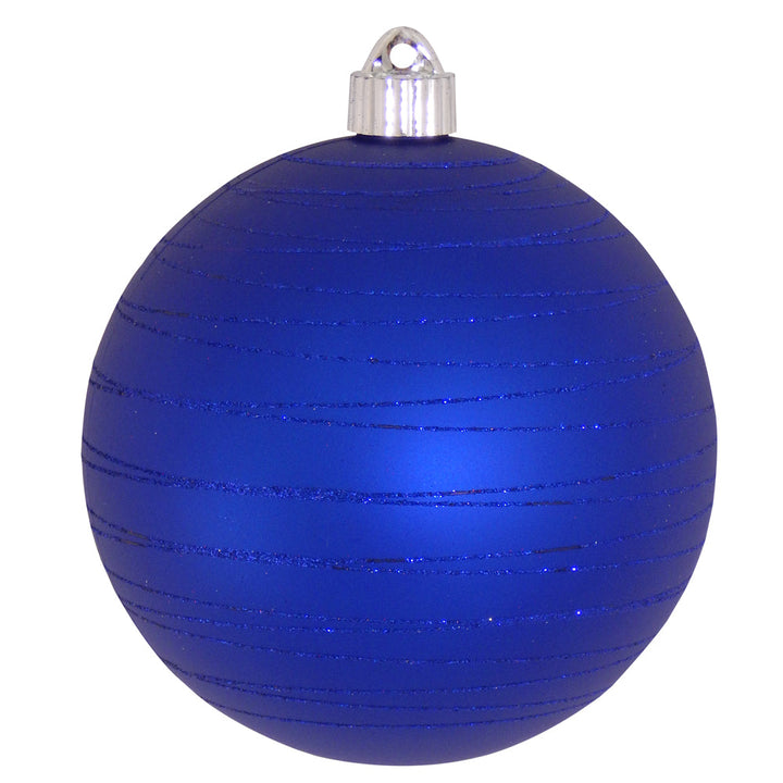 Regal Blue 6" (150mm) Shatterproof Ball with Dark Blue Tangles (1)