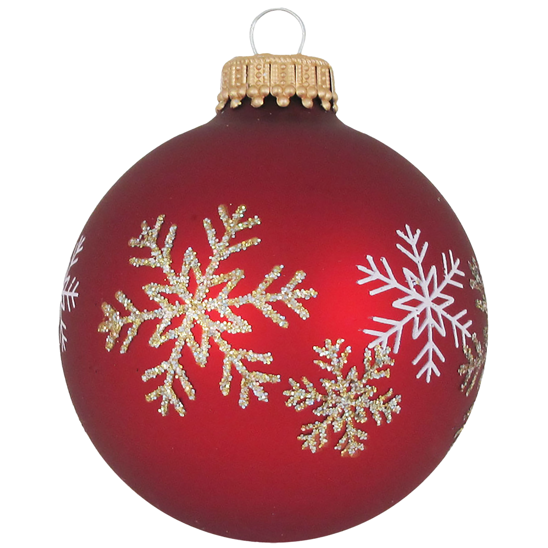2 5/8 (67mm) Ball Ornaments Christmas Red and Red Velvet with Gold Gl –  Christmas by Krebs Wholesale