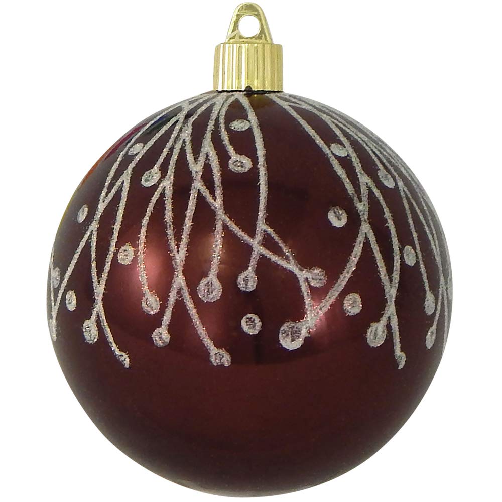 Christmas by Krebs - Plastic Shatterproof Ornament Decoration - Hot Java Brown with Whisps