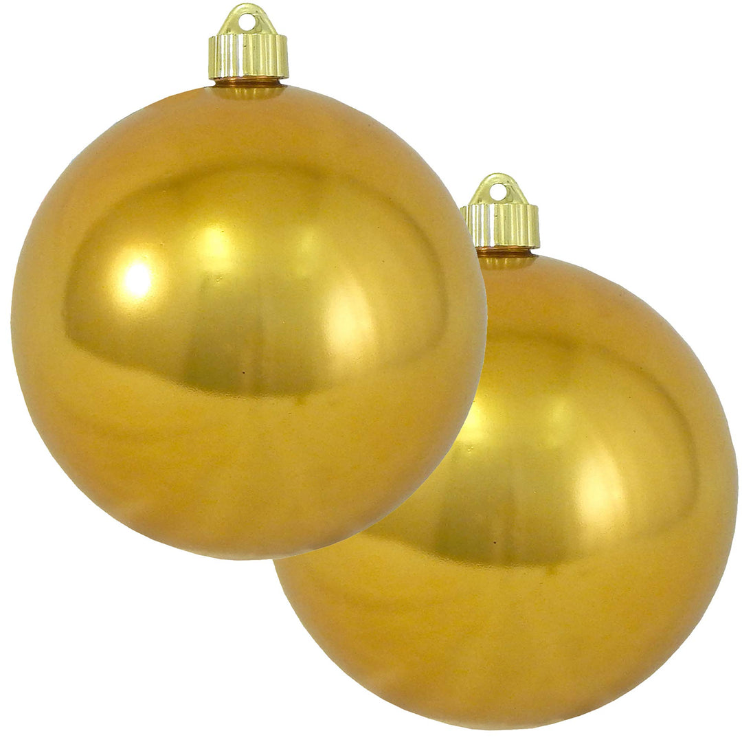 Acrylic Ornaments Set of 12, Clear Christmas Ornaments, 6 Shinny Gold