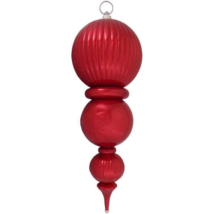 Christmas By Krebs Giant Multipiece Finial, Commercial Grade Indoor and Outdoor Shatterproof Plastic, UV and Water Resistant Multipiece Finial (Sonic Red [2 Pieces], 22.5 inch Giant Finial)