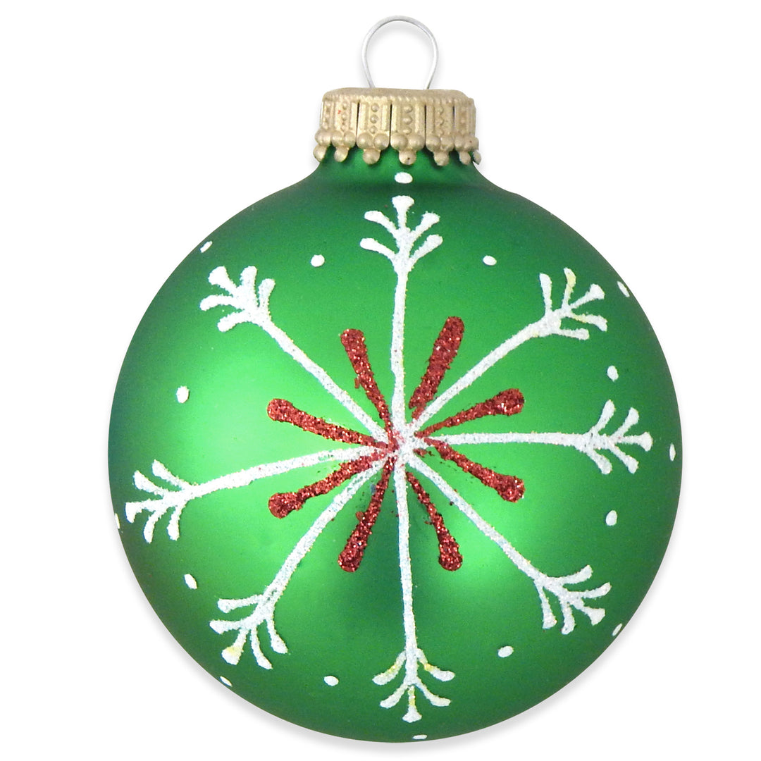 Glass Christmas Tree Ornaments - 67mm/2.625 [4 Pieces] Decorated Ball –  Christmas by Krebs