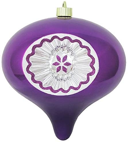 Christmas By Krebs 8" (200mm) Commercial Grade Indoor Outdoor Moisture Resistant Shatterproof Plastic Reflector Ornament (Vivacious Purple Reflector)