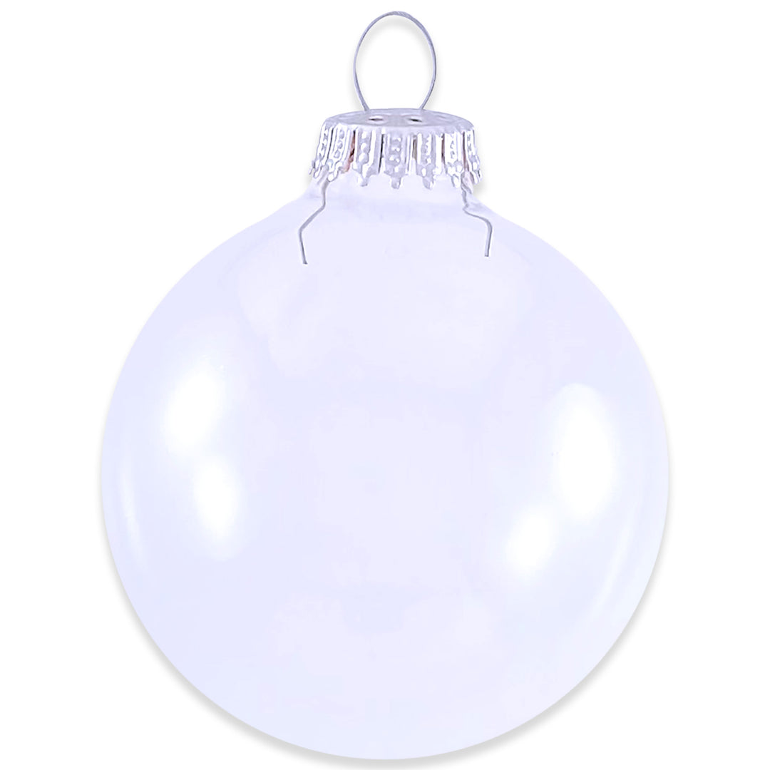 3 (76mm) Glass Disc Ornaments, Clear with Silver Crown Caps, 3/Box, 2 –  Christmas by Krebs Wholesale