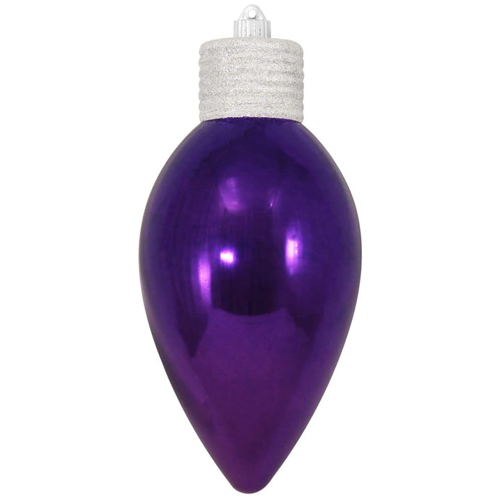 Christmas By Krebs 12" (300mm) Ornament, Commercial Grade Indoor, Outdoor Shatterproof Plastic Water Resistant Lightbulb Ornament (Vivacious Purple)