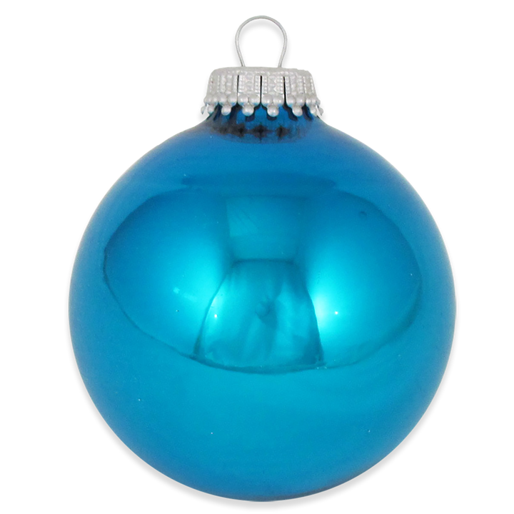 Christmas Tree Ornaments - Military Glass Balls from Christmas by Krebs - Handmade Seamless Hanging Holiday Decorations for Trees (67mm/2.625" Red, White and Blue Coast Guard-USCG Variety Set of 12)