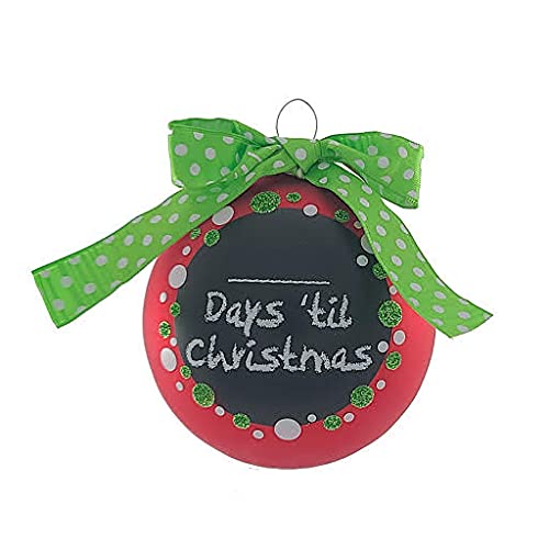 Christmas By Krebs Blown Glass  Collectible Tree Ornaments  (3 1/4" Days til, Write with Chalk)