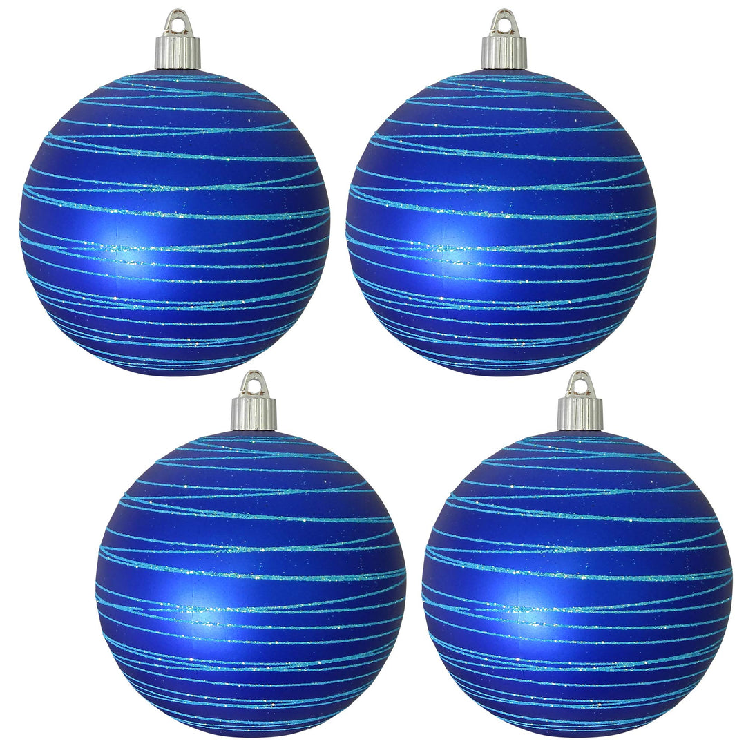 Tree Ornament Package - Blue and Silver - Large Ornaments