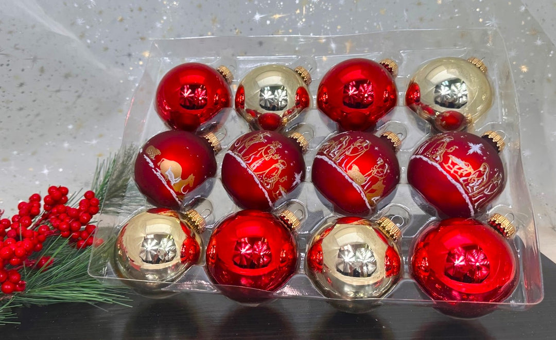 Set Of 4 Christmas By Krebs Cranberry Velvet Christmas Ornaments - See  Photos