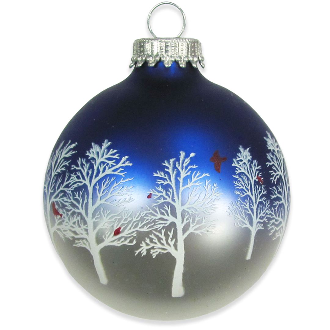 Blue, White and Silver Ball Ornaments, 62PC